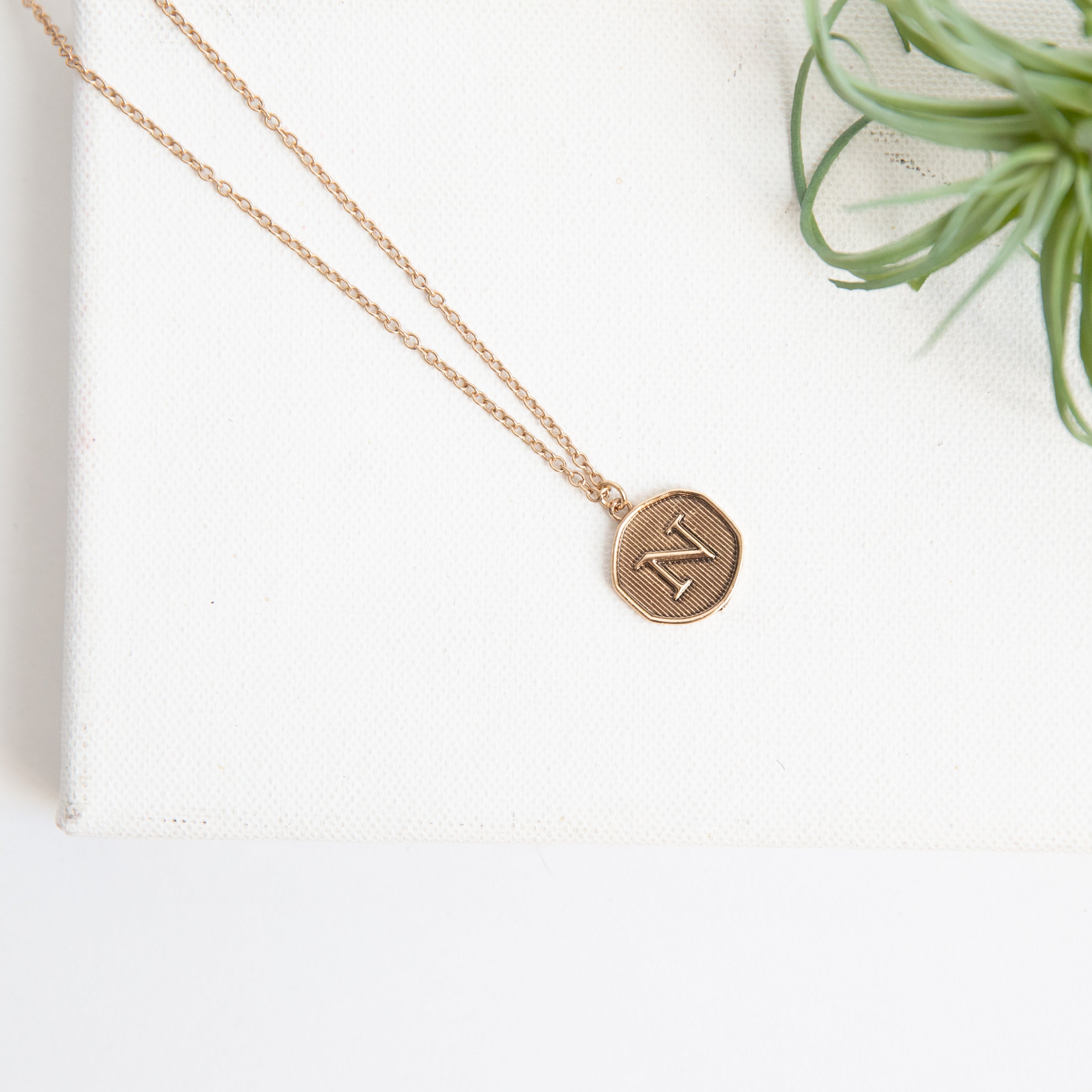 Initial Collection Necklace - Letter V - Funky Monkey Fashion Accessories